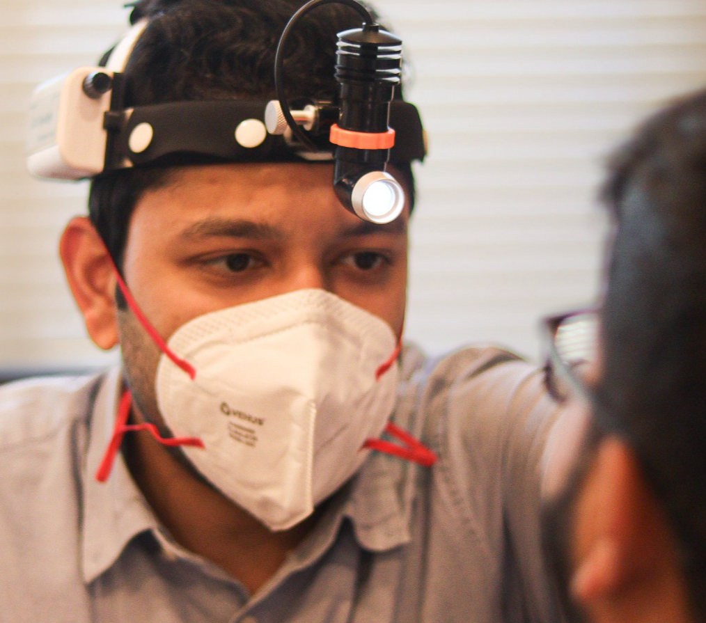 Dr. Jehaan Wadia with patient